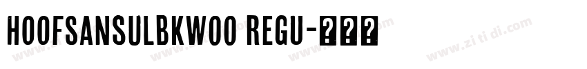 HoofSansUlbkW00 Regu字体转换